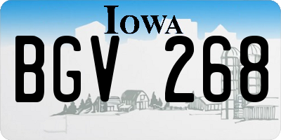 IA license plate BGV268