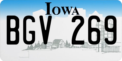 IA license plate BGV269