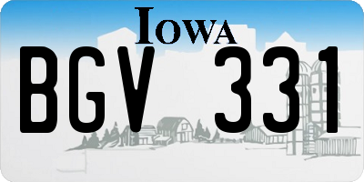 IA license plate BGV331