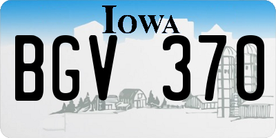 IA license plate BGV370