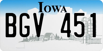 IA license plate BGV451