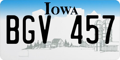 IA license plate BGV457