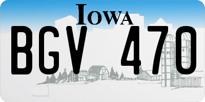 IA license plate BGV470