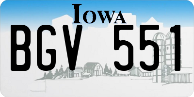IA license plate BGV551