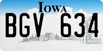 IA license plate BGV634