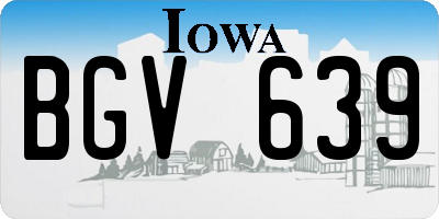 IA license plate BGV639