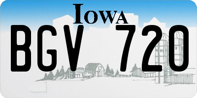 IA license plate BGV720