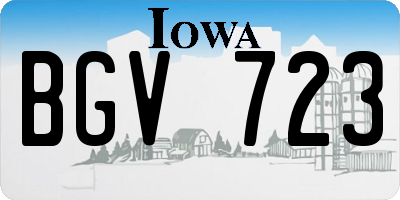 IA license plate BGV723