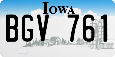 IA license plate BGV761