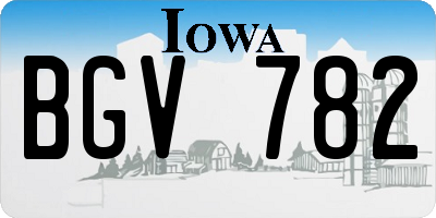 IA license plate BGV782