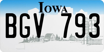 IA license plate BGV793