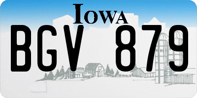 IA license plate BGV879