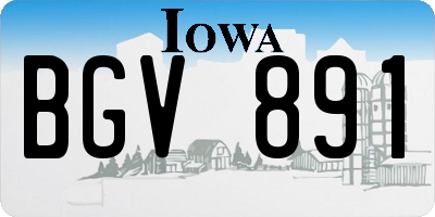 IA license plate BGV891