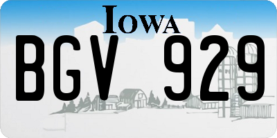 IA license plate BGV929