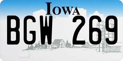IA license plate BGW269