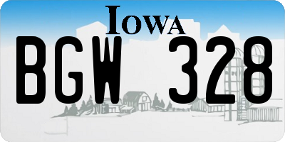 IA license plate BGW328