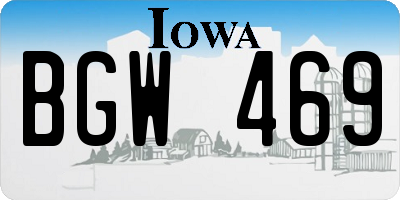 IA license plate BGW469