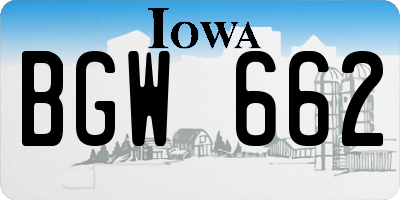 IA license plate BGW662