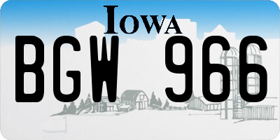 IA license plate BGW966