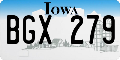 IA license plate BGX279
