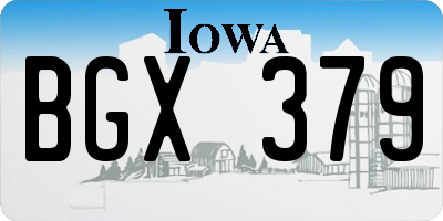 IA license plate BGX379