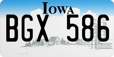 IA license plate BGX586