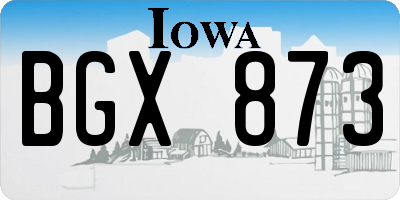 IA license plate BGX873