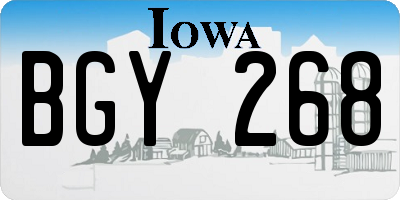 IA license plate BGY268