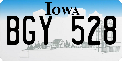 IA license plate BGY528