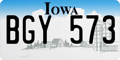 IA license plate BGY573