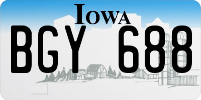 IA license plate BGY688