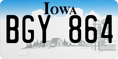 IA license plate BGY864