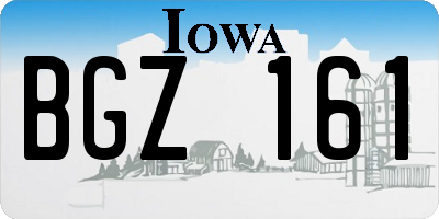 IA license plate BGZ161