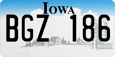 IA license plate BGZ186