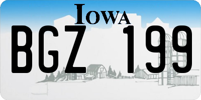 IA license plate BGZ199