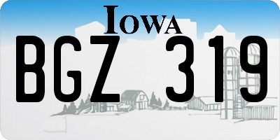 IA license plate BGZ319