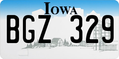 IA license plate BGZ329