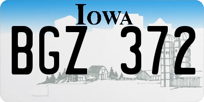 IA license plate BGZ372