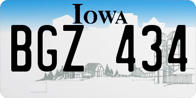 IA license plate BGZ434
