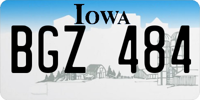 IA license plate BGZ484