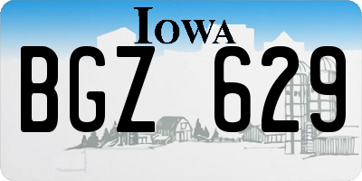 IA license plate BGZ629