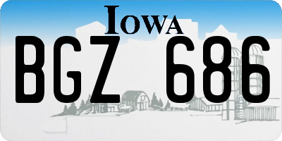IA license plate BGZ686