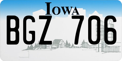 IA license plate BGZ706