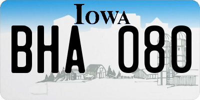 IA license plate BHA080