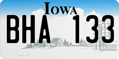 IA license plate BHA133
