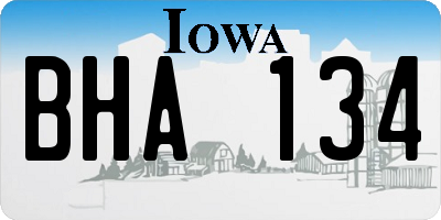 IA license plate BHA134
