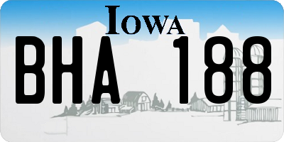 IA license plate BHA188