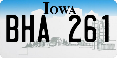 IA license plate BHA261