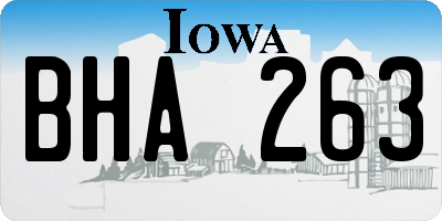 IA license plate BHA263