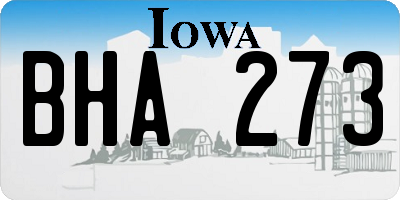 IA license plate BHA273